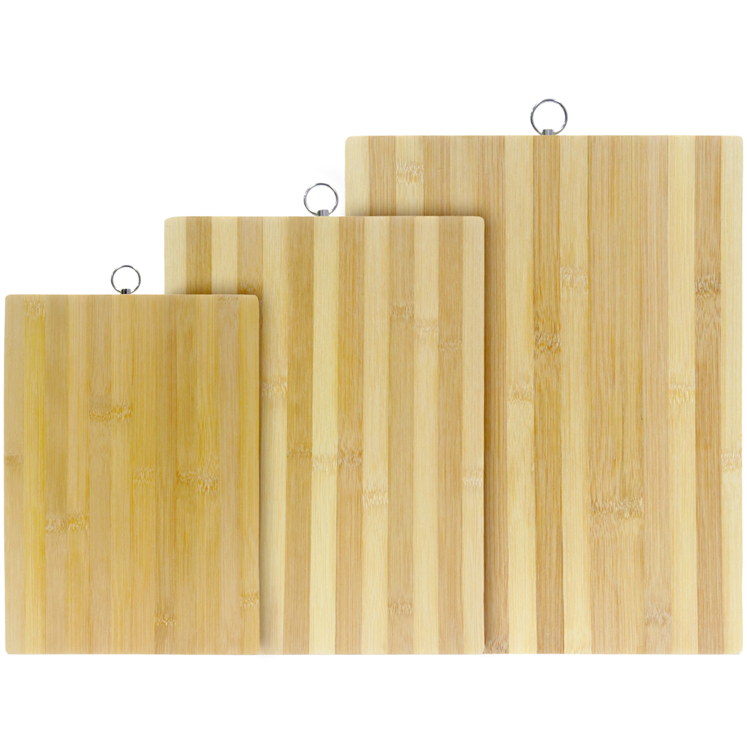 Set 3 planches à découpe en bois 34cm + 36cm + 40cm
