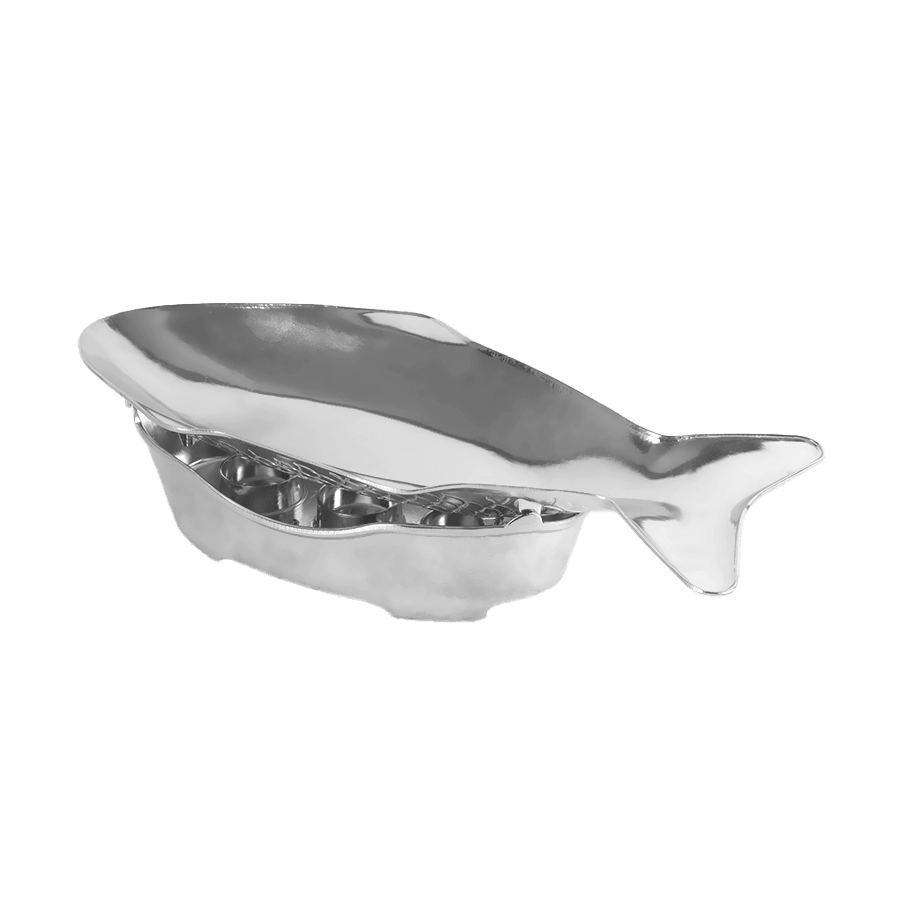 Plat poisson 37cm avec chauffe en métal - Saga Cuisine