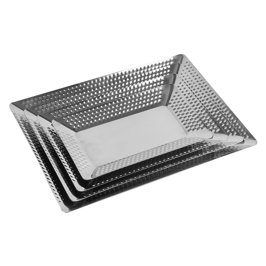 Plat rectangulaire en métal 30x20cm - Saga Cuisine