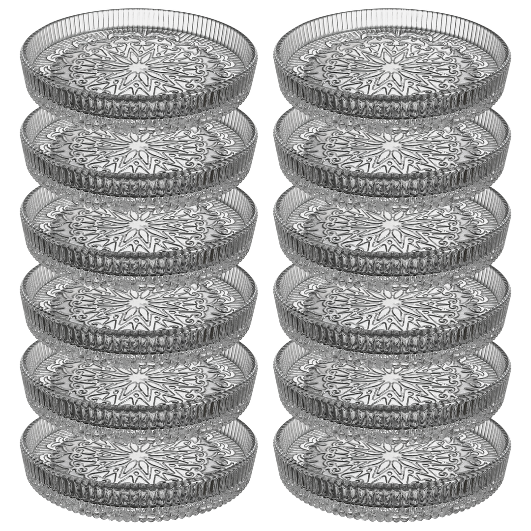 Set 12 assiettes 11,50cm en verre