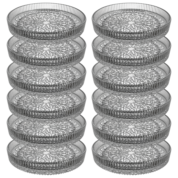 Set 12 assiettes 11,50cm en verre