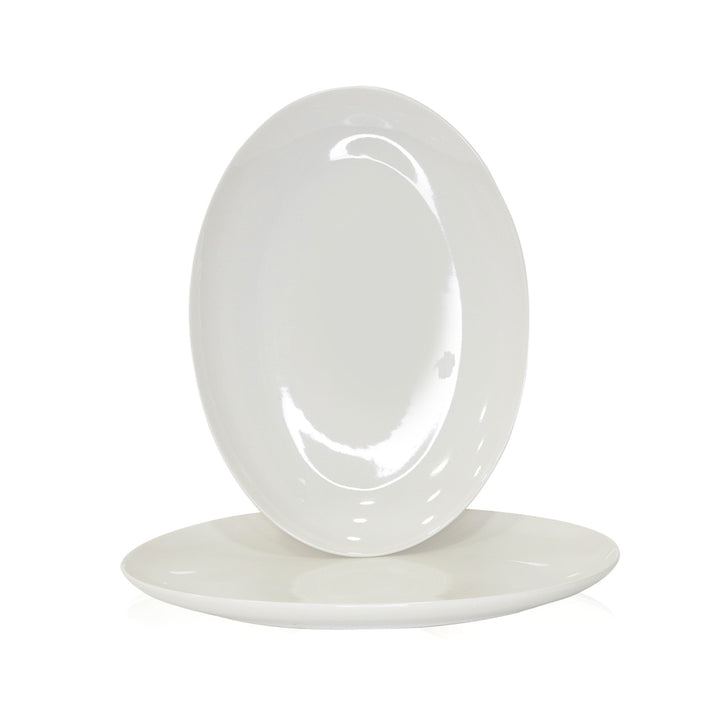 Set 2 plats ovales en porcelaine 31x22cm