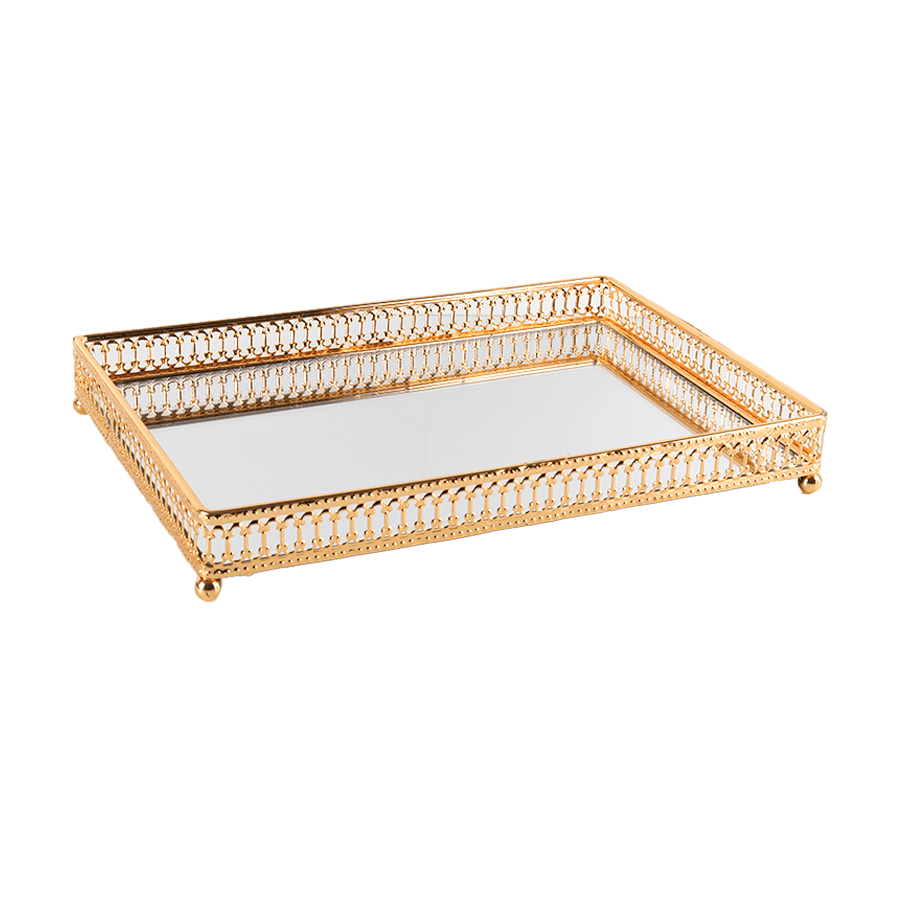 Plateau miroir rectangulaire 32x21,50cm - Saga Cuisine