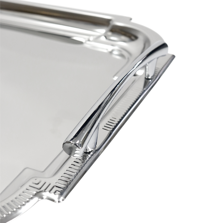Plateau en inox rectangulaire 56x42cm