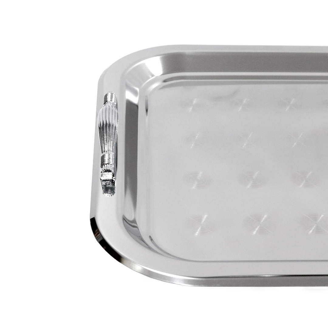 Plateau en inox rectangulaire 50x36cm