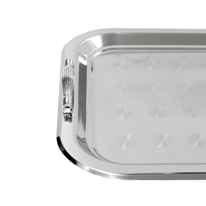 Plateau en inox rectangulaire 50x36cm