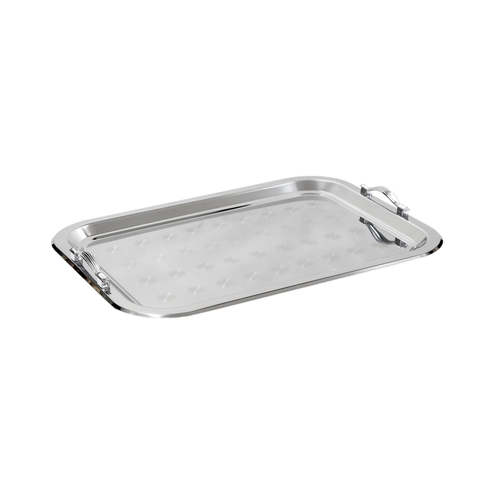Plateau en inox rectangulaire 50x36cm