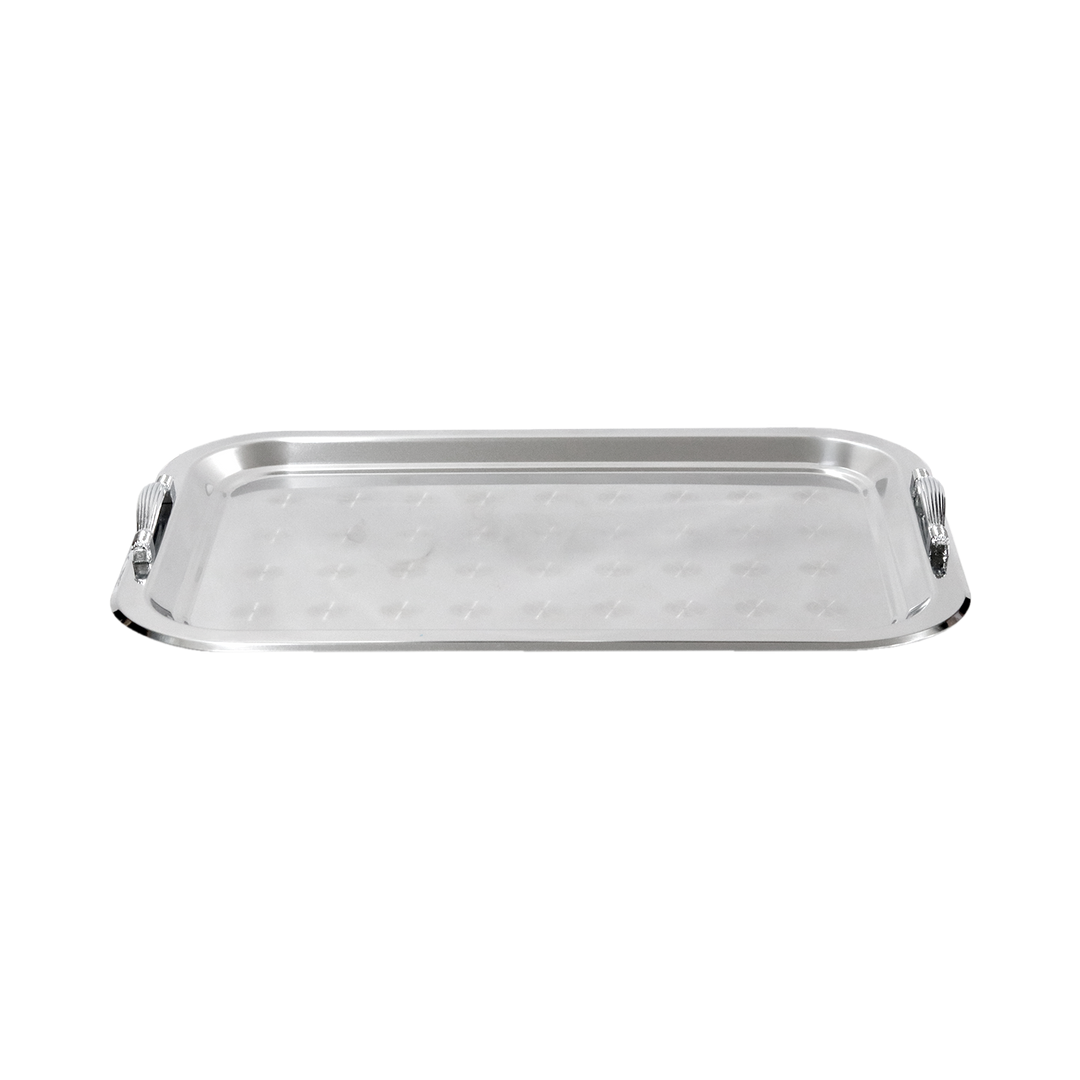 Plateau en inox rectangulaire 50x36cm