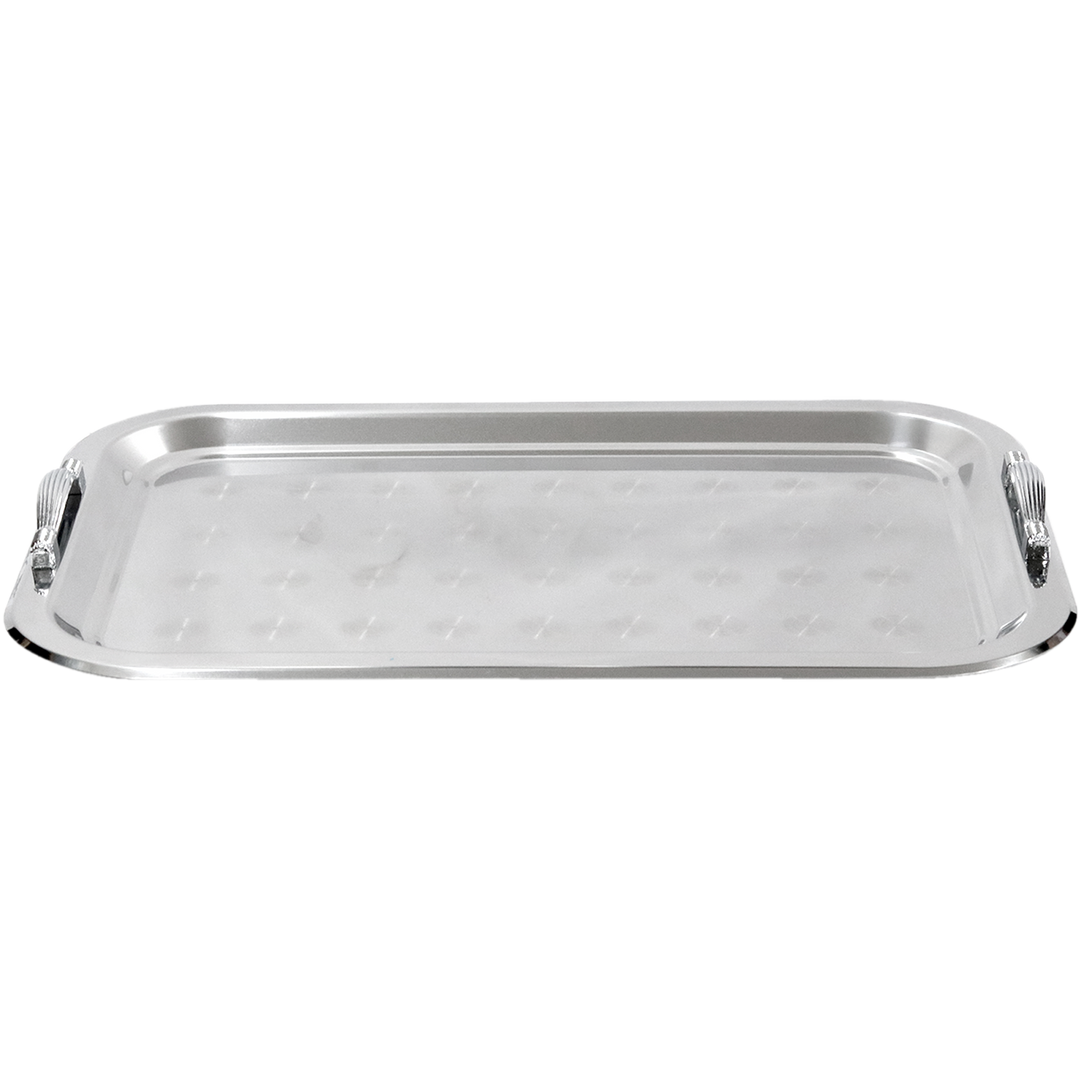 Plateau en inox rectangulaire 55x40cm