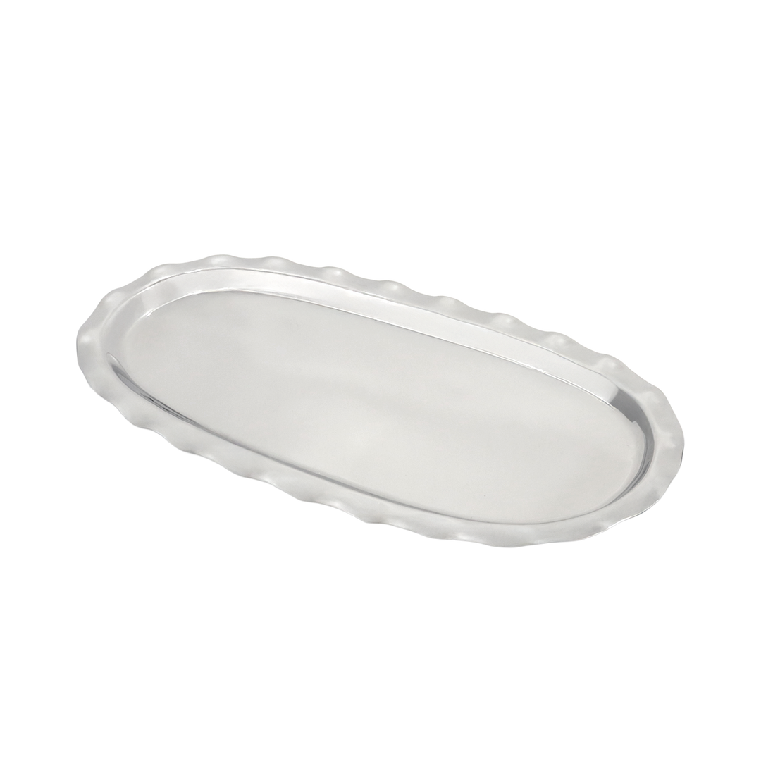 Plat en inox ovale 46,50x22,50cm