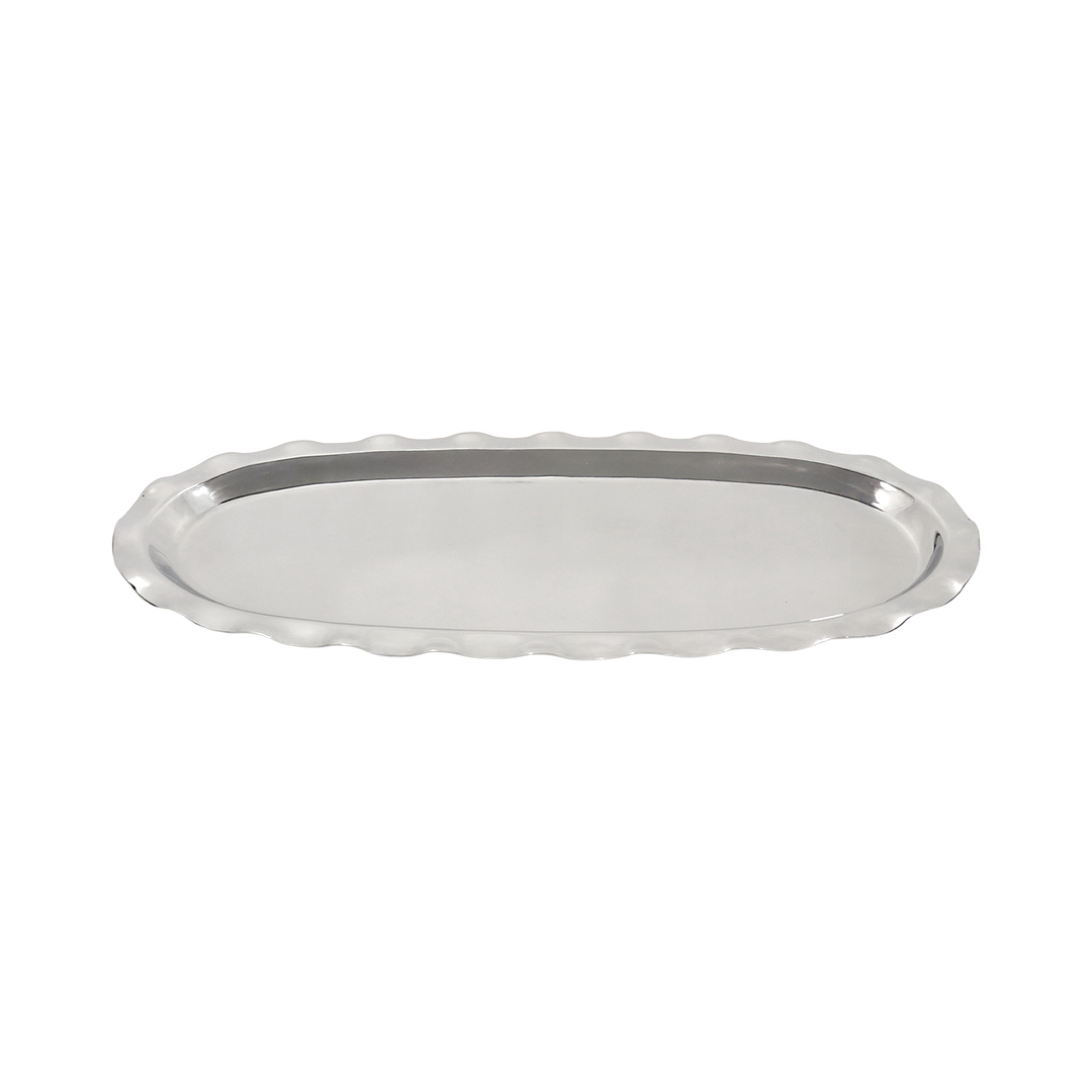 Plat en inox ovale 46,50x22,50cm