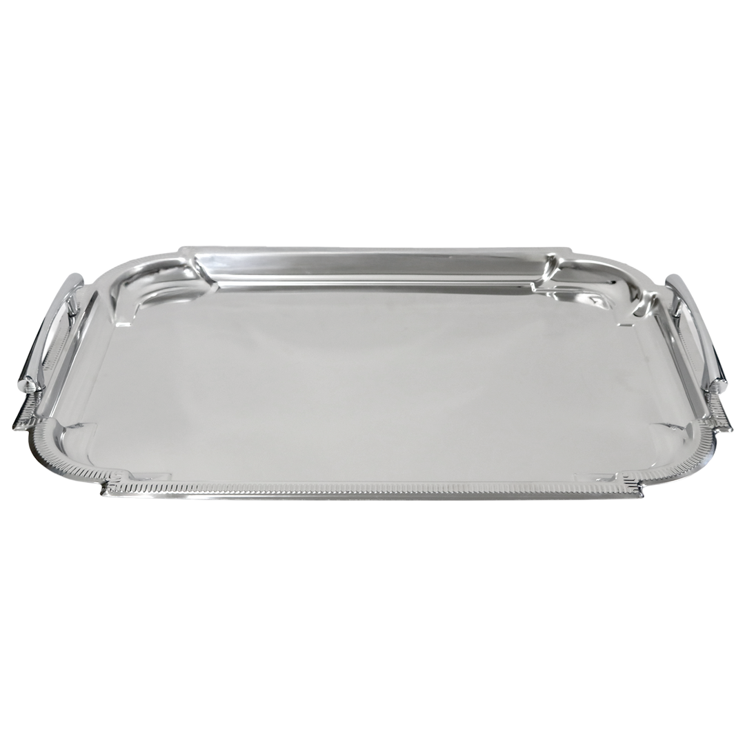 Plateau en inox rectangulaire 56x42cm