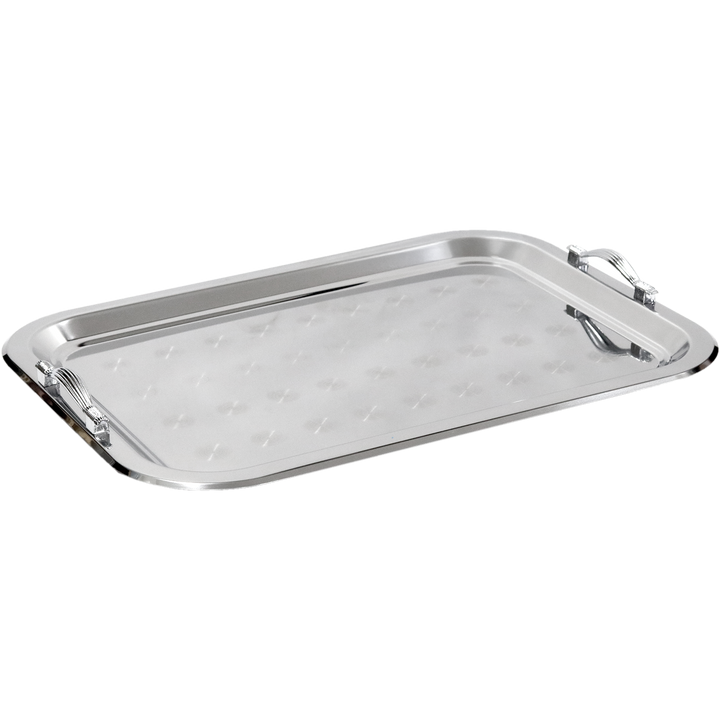 Plateau en inox rectangulaire 55x40cm