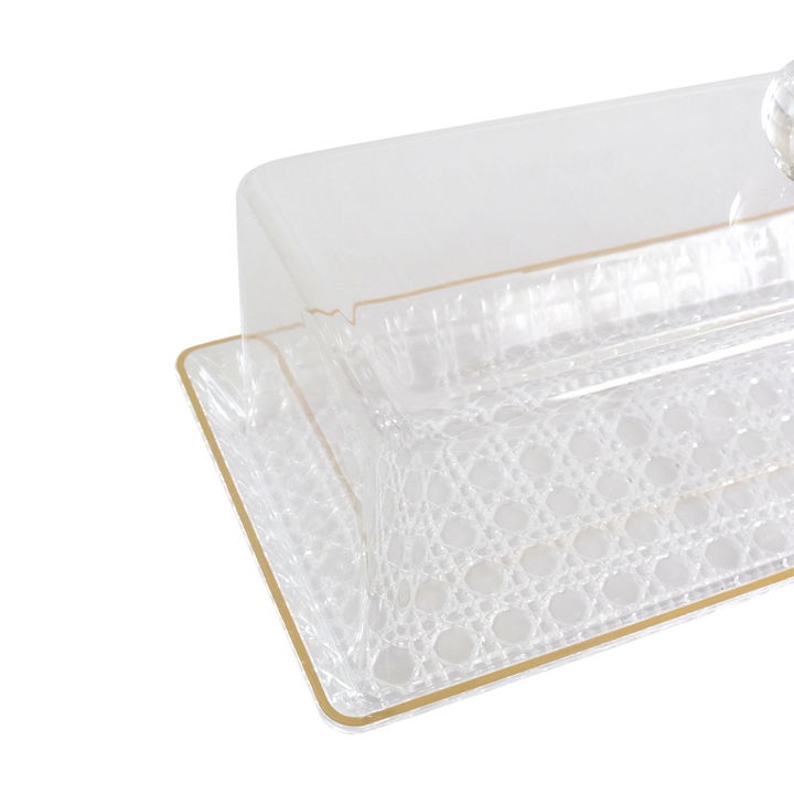 Cloche cake rectangulaire en plexiglass 34,50x15,50cm