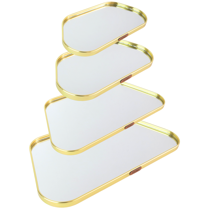 Set 4 plateaux miroir 30cm + 35cm + 40cm + 44cm
