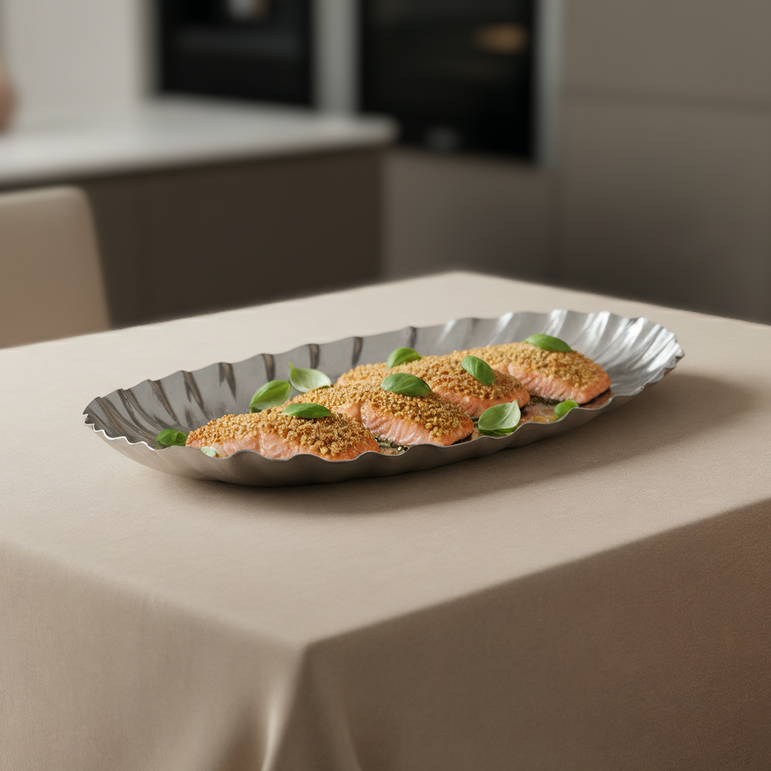 Plat présentation en inox 39x25cm