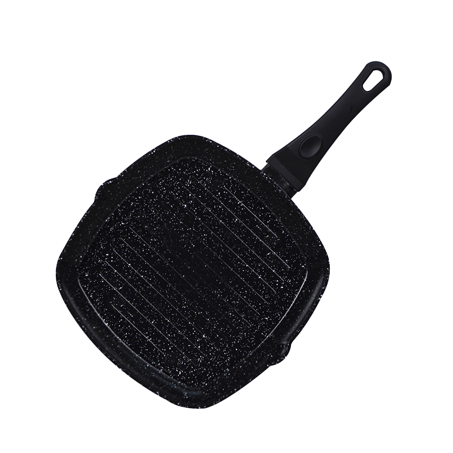 Poêle grille noir en granite 28cm - Saga Cuisine