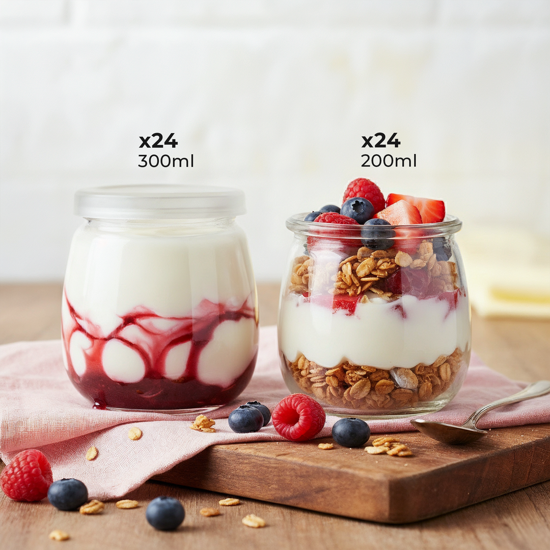 Set 24 pots yaourt 200ML + 24 pots yaourt 300ML