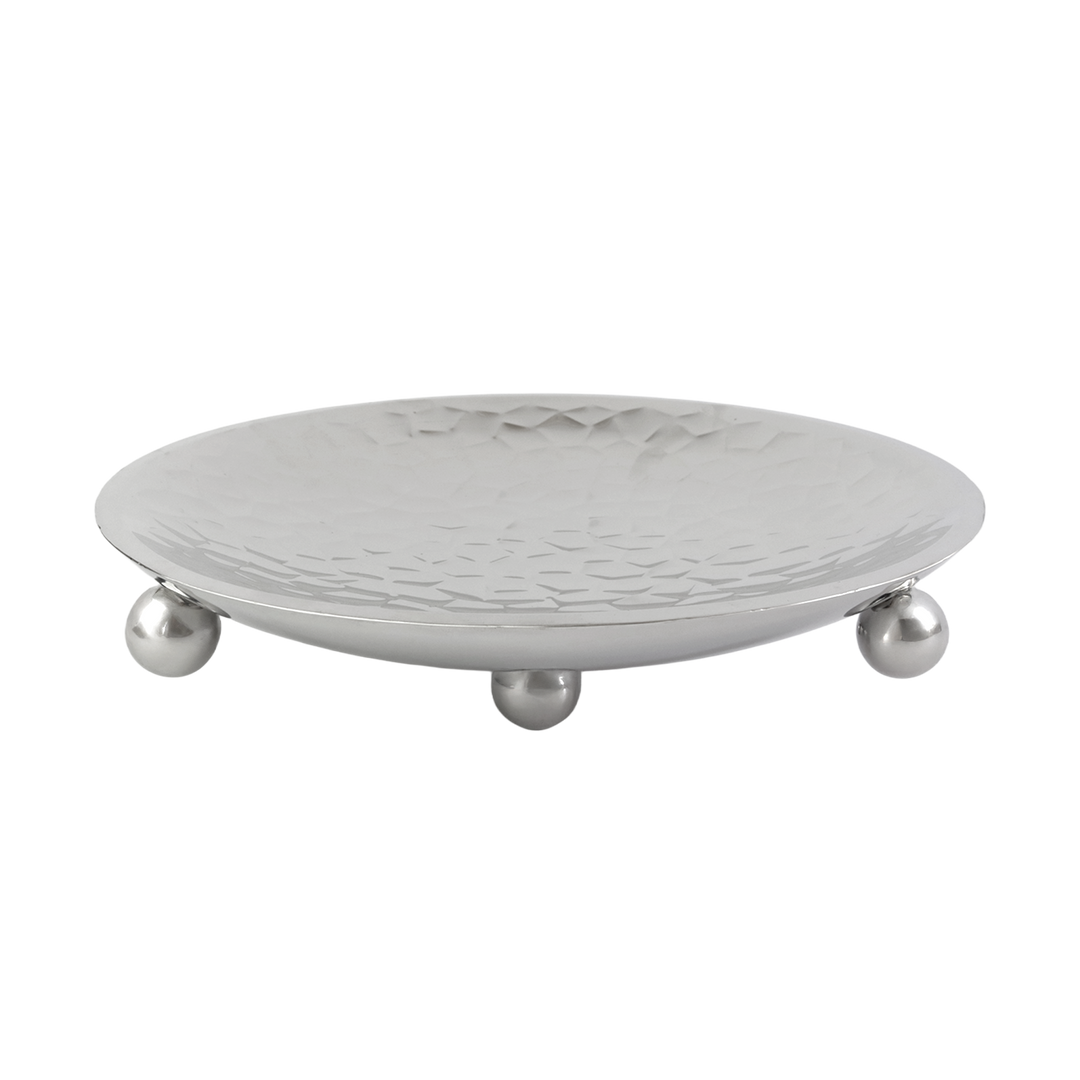 Présentoir en inox argenté 36x8,50cm