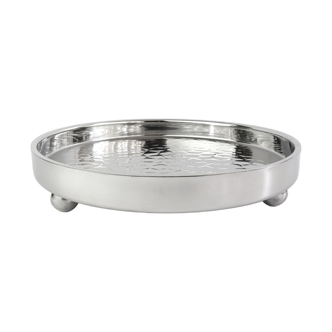 Présentoir en inox argenté 37x7,50cm