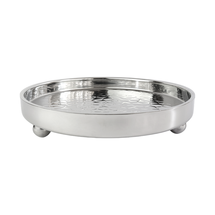 Présentoir en inox argenté 37x7,50cm