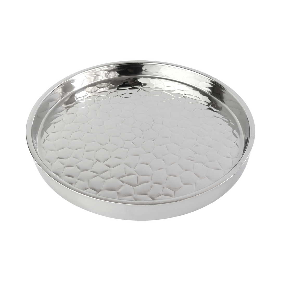 Présentoir en inox argenté 37x7,50cm