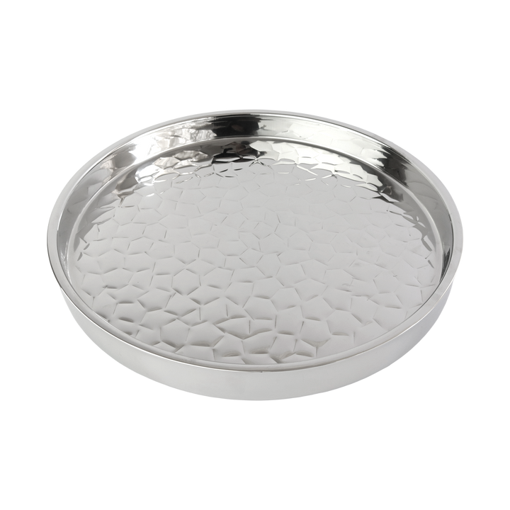 Présentoir en inox argenté 37x7,50cm
