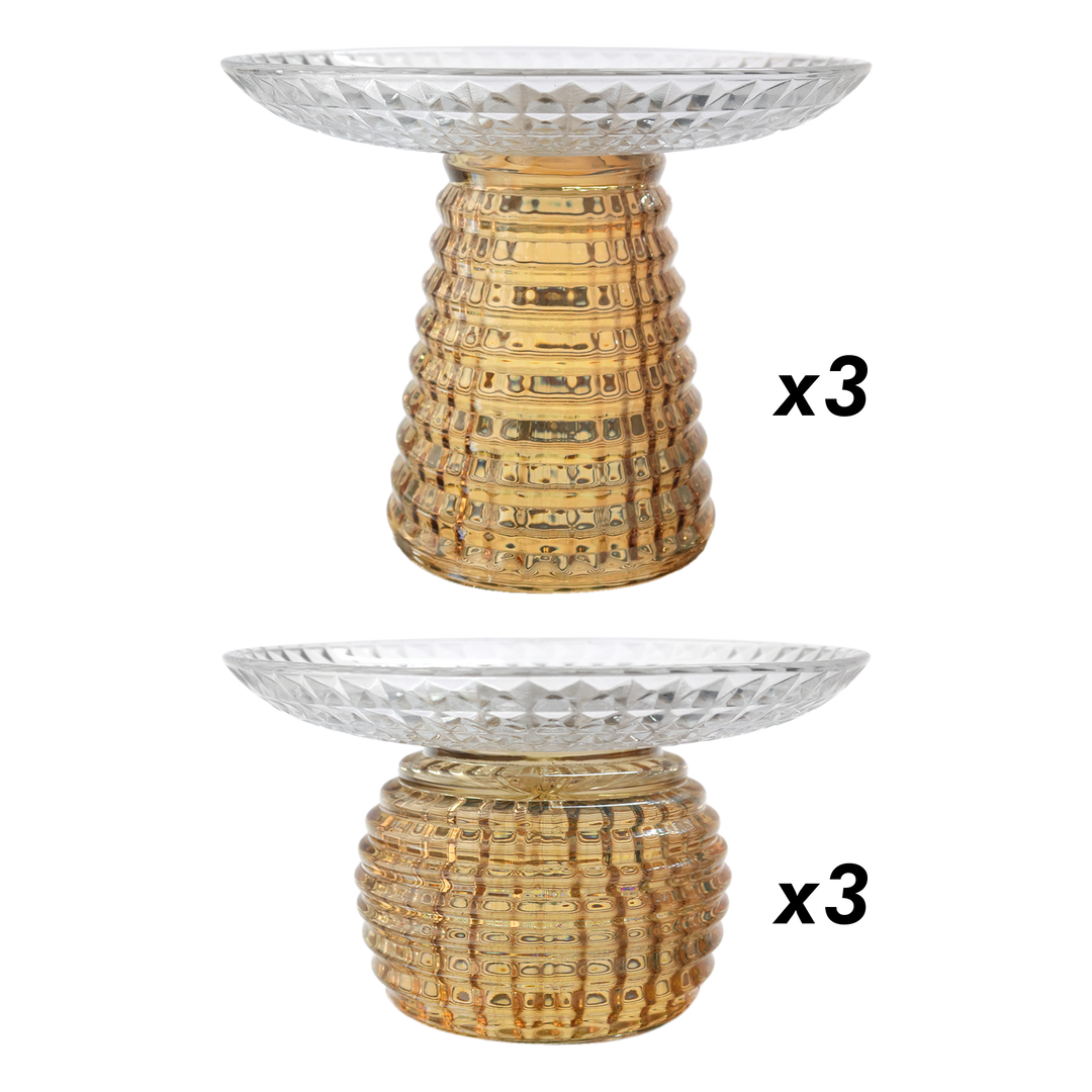 Set 6 coupes en verre 15cm