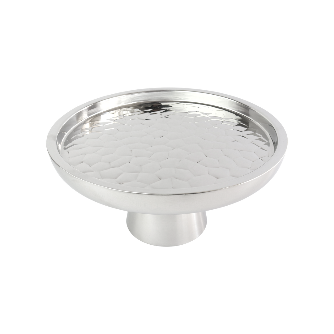 Présentoir en inox argenté 30x15cm
