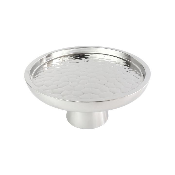 Présentoir en inox argenté 30x15cm