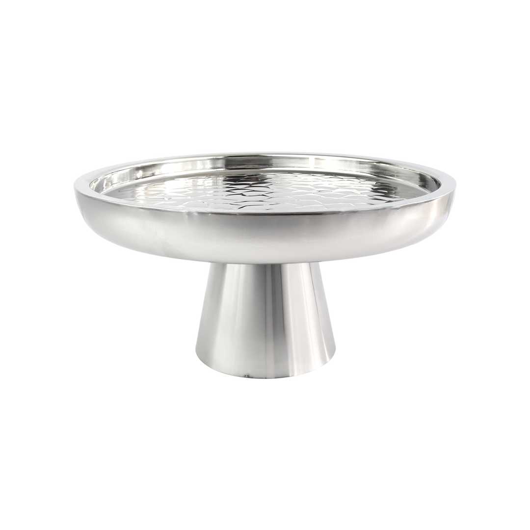 Présentoir en inox argenté 30x15cm