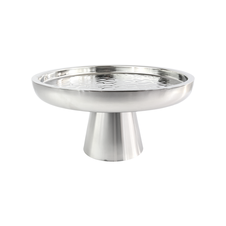Présentoir en inox argenté 30x15cm