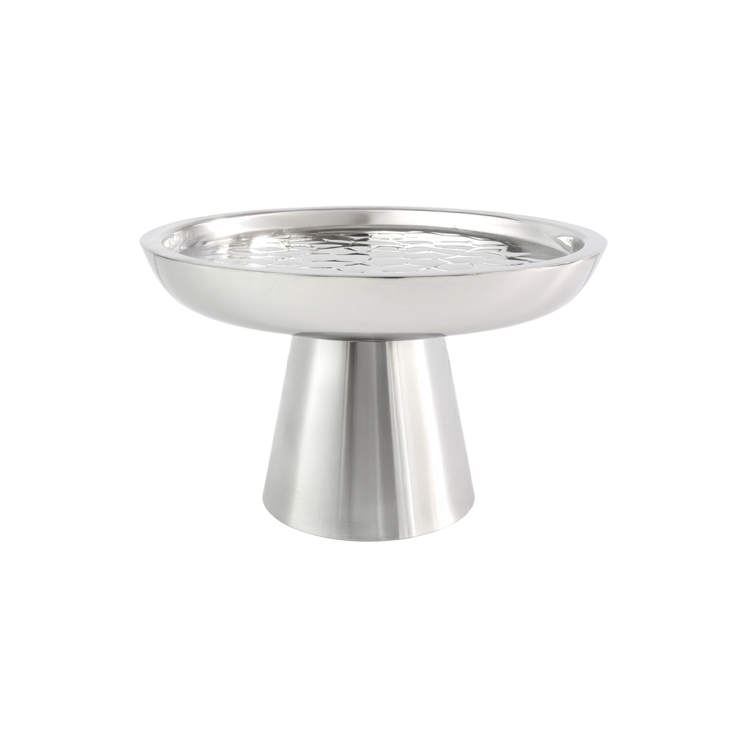Présentoir en inox argenté 25x15cm