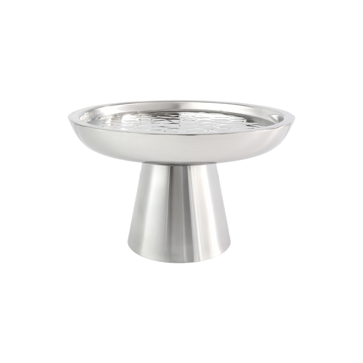 Présentoir en inox argenté 25x15cm