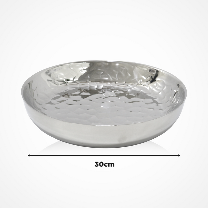 Présentoir double wall rond en inox 30cm