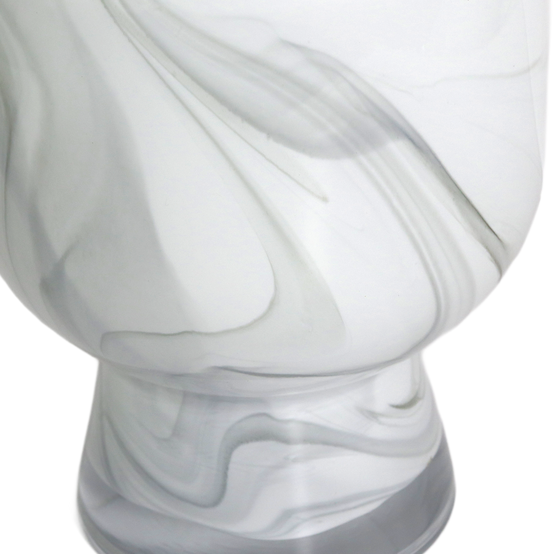 Coupe en verre marbré blanc 16x22cm
