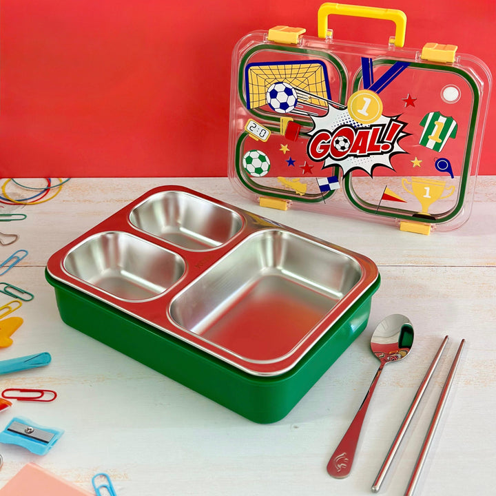 Lunch box en inox 3 compartiments 850ML