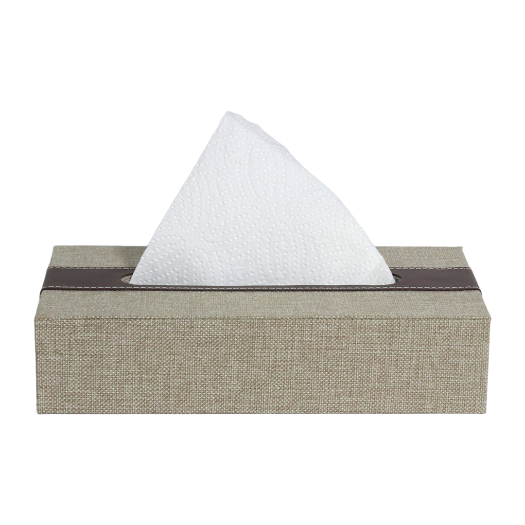 Boîte mouchoir beige marron 28x16x6cm