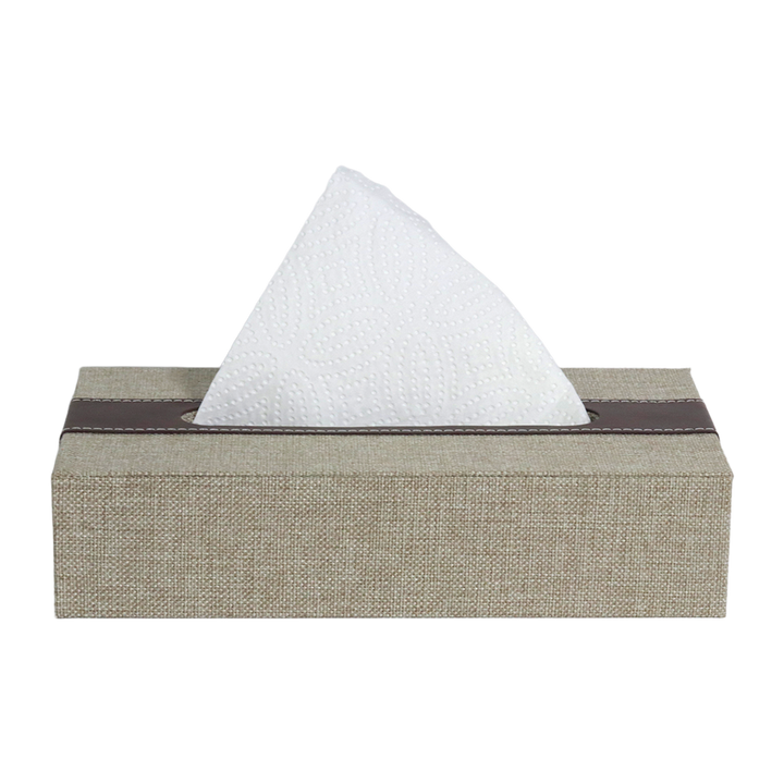 Boîte mouchoir beige marron 28x16x6cm
