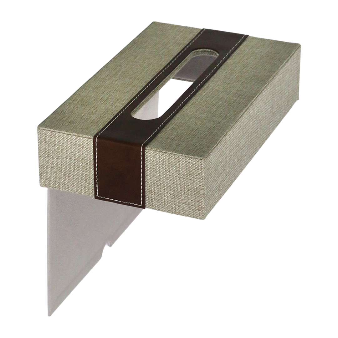 Boîte mouchoir beige marron 28x16x6cm