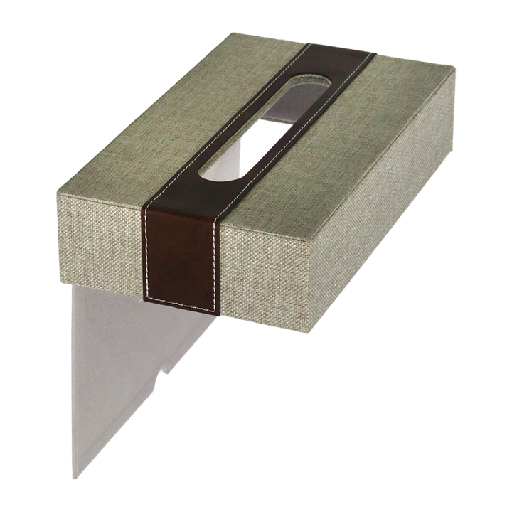 Boîte mouchoir beige marron 28x16x6cm