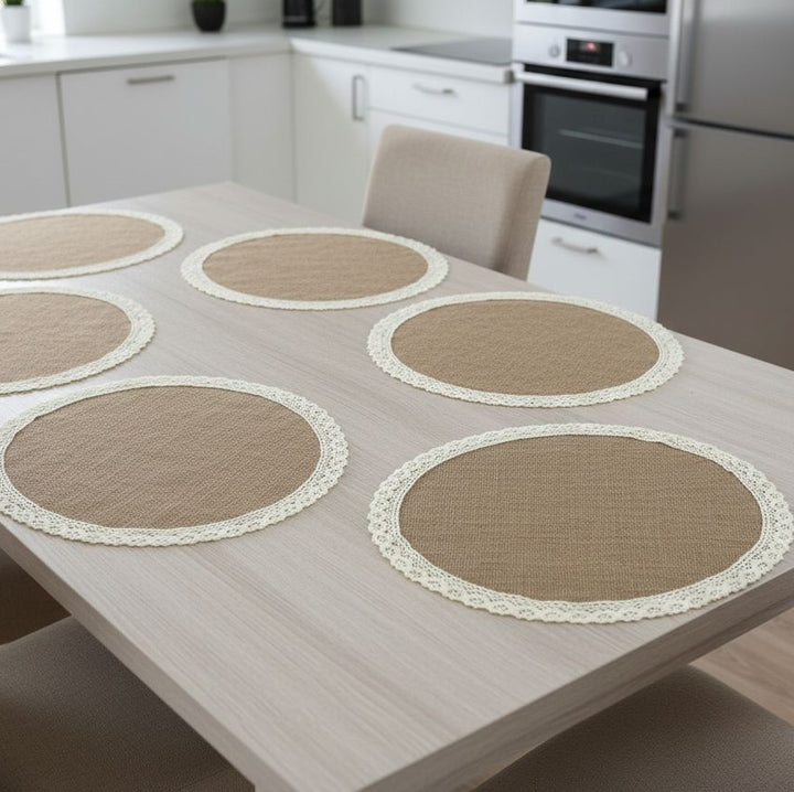 6 sets de table ronds 36cm