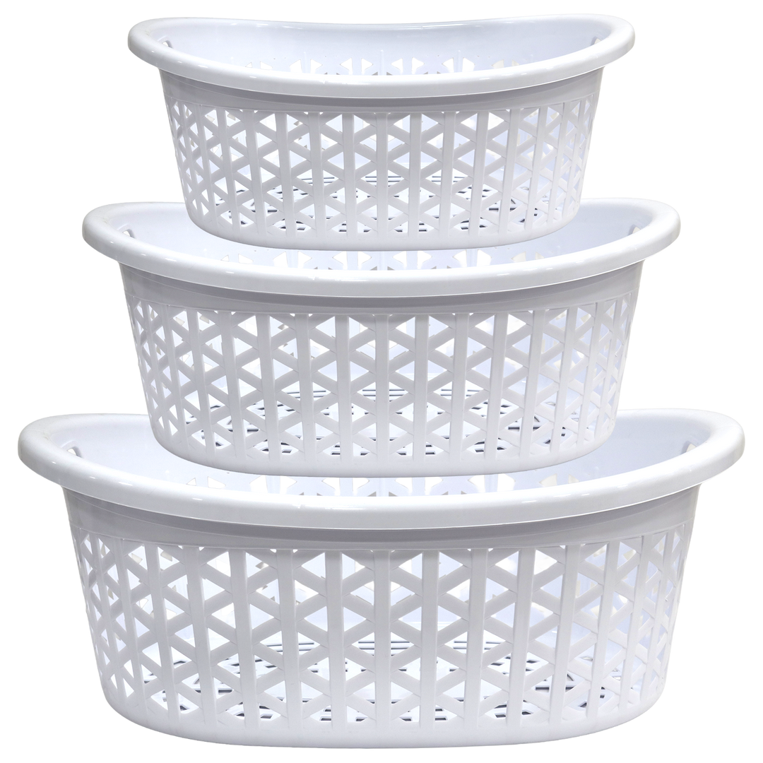 Etendoir en plastique + 3 paniers à linge 44cm + 52cm + 60cm
