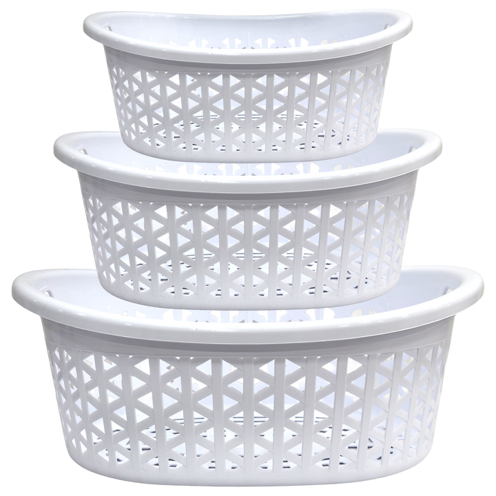 Etendoir en plastique + 3 paniers à linge 44cm + 52cm + 60cm