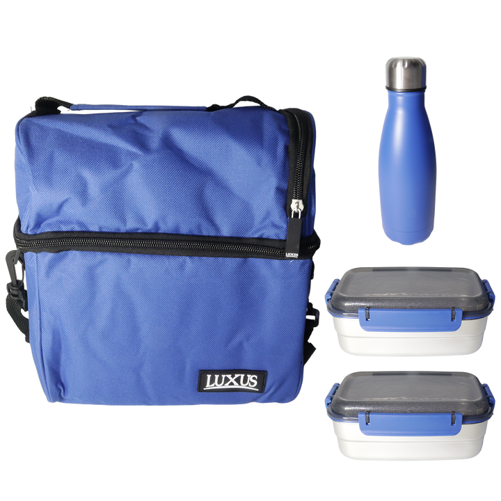 Set sac isotherme + 2 boîtes en inox 800ML + 1 bouteille en inox 500ML
