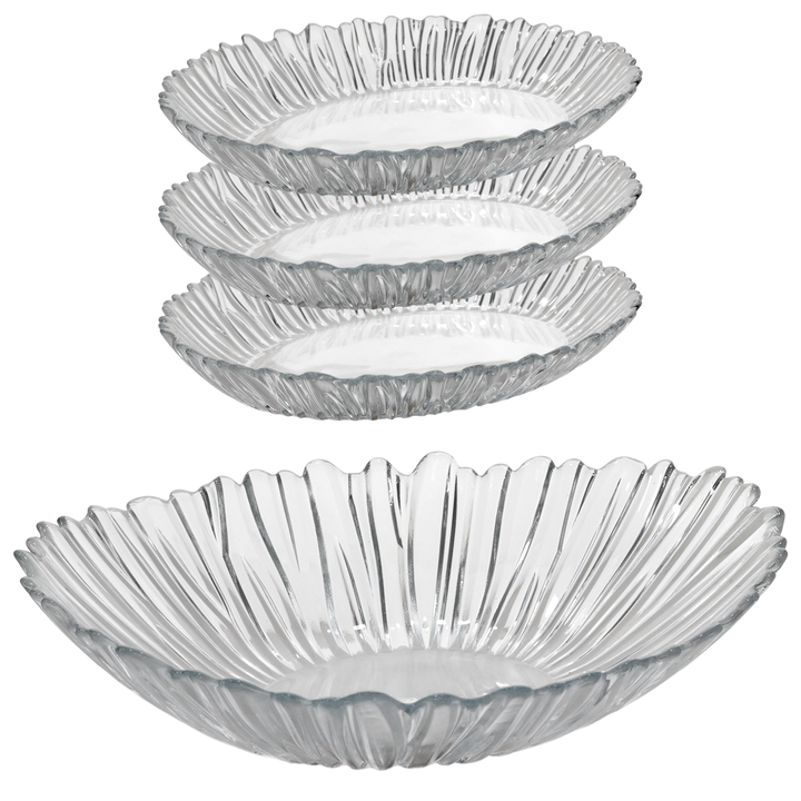 Set assiette creuse ovale 33cm + 3 assiettes ovale 25cm