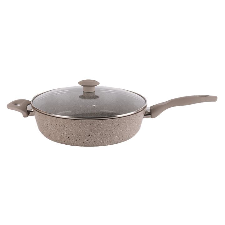 Sauteuse/Marmite granite avec couvercle en verre 30cm - Saga Cuisine