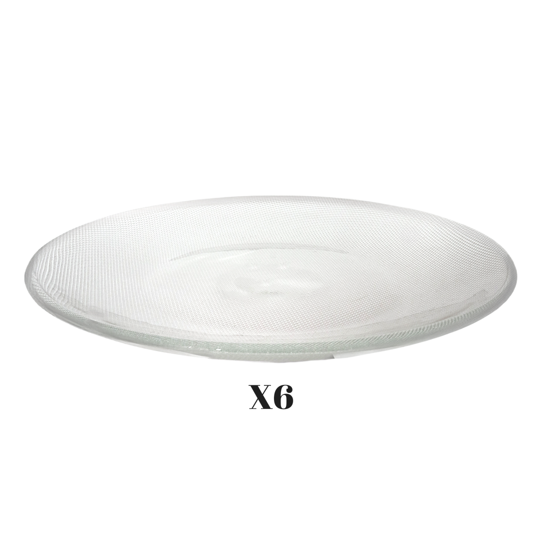 Set 6 plats 25cm + Set 6 plats 20cm + Set 6 plats 15cm en verre