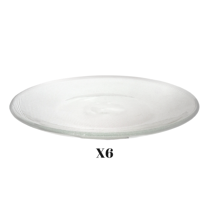 Set 6 plats 25cm + Set 6 plats 20cm + Set 6 plats 15cm en verre