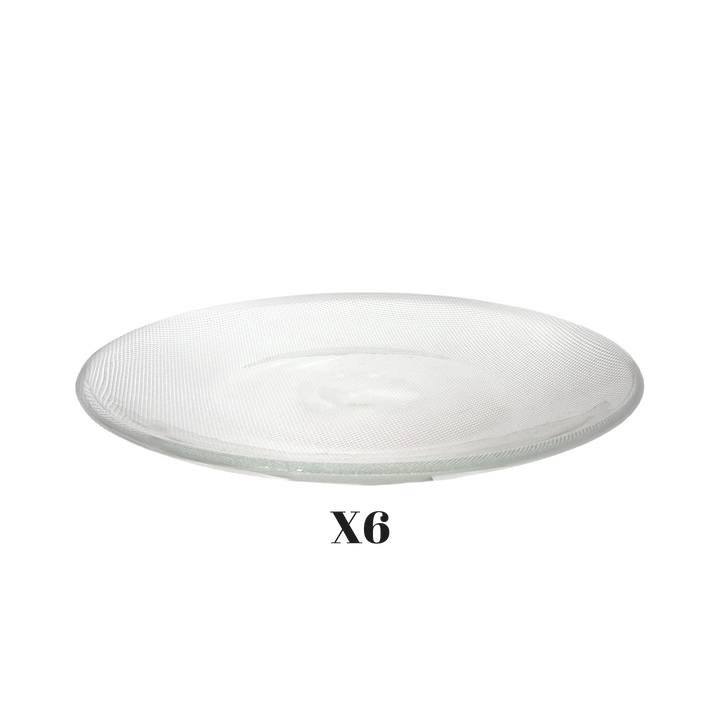 Set 6 plats 25cm + Set 6 plats 20cm + Set 6 plats 15cm en verre